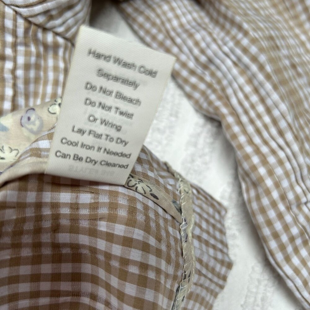 CAbi Style #346 Ginger Snap Crinkle Seersucker Gingham Blazer Jacket Medium - Picture 5 of 9